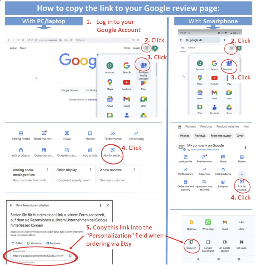 Tarjetas NFC para Reseñas en Google con Logo