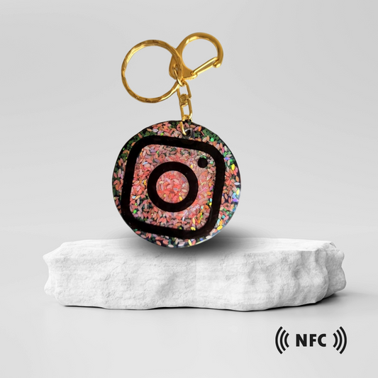 Llavero Nfc Redes Sociales de Resina