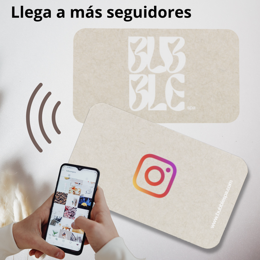 Tarjeta NFC Redes Sociales con Logo